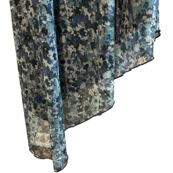 Oak & Trellis Dress NWT SZ XL Midi Oceanview Baby Doll Long Sleeve Sheer HOCO - Picture 6 of 11